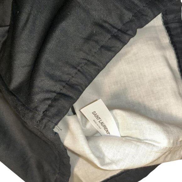 saint laurent NEW double faced black cream drawstring purse protector dust bag - Picture 3 of 3